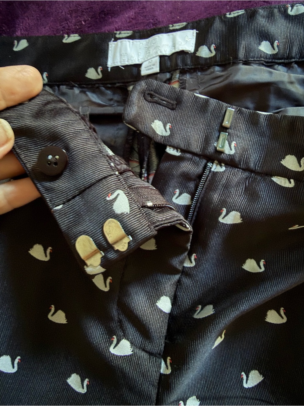 Vintage black swan slacks from Talbots. whimsigoth, fairy goth, dark academia